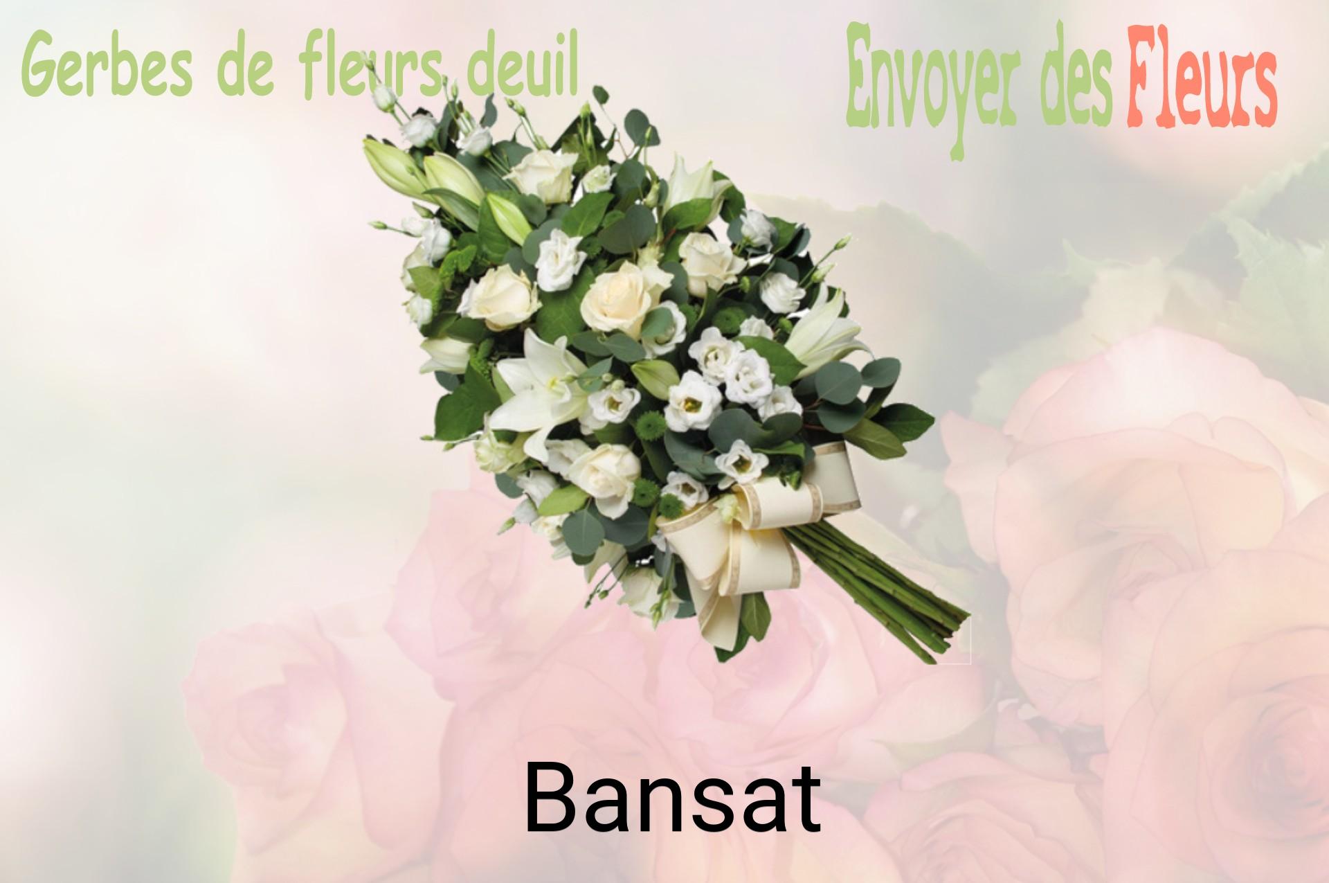 Gerbe de fleurs de deuil livrée à Bansat